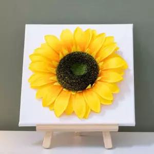 아트박스/플라워트리 해바라기 조화 액자 캔버스 이젤 세트 30x35cm 장식