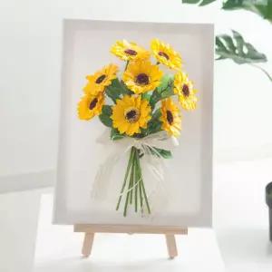 아트박스/플라워트리 해바라기 조화 액자 비누 번들 set 47cm 장식 소품