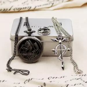 빈티지회중시계 체인 유니크한시계 포켓 실버 강철의 작은