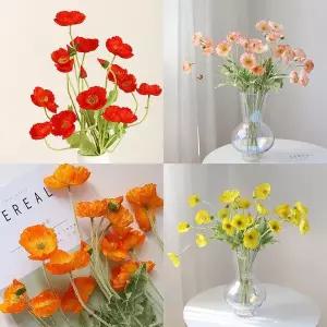 양귀비 인테리어 조화 센터피스 장식 식물 꽃꽃이 조화꽃 소품