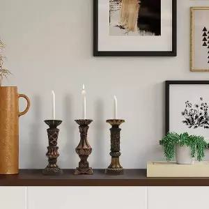 [골드스마일]엔틱 스타일 빈티지 양초 촛대 복고풍 유럽 기둥 장식 클래식 촛대