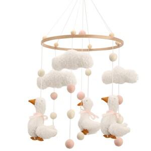 몽테조이 부클 구스 베이비 모빌 신생아 선물 구름 오리 유아방