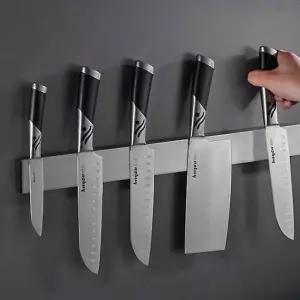 스테인리스 자석 칼거치대 주방 칼꽃이 스텐 자석칼 수납 싱크대용