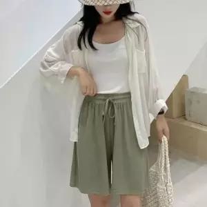 [의류] 편안한 5부 밴딩 반바지 여름 쿨링 고무줄 여자 데일리 숏팬츠