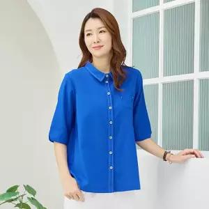 [~2XL] 인견 러프 윈드 스티치 블라우스 5종 택1