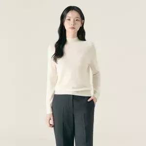 백화점 로엠 올데이니트 울100 반하이넥 스웨터 RMKAF4VR01
