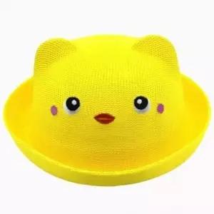 (모델-색상 A1547 병아리밀짚 옐로우)가을 준캡 귀여운모자 어린이 페도라 여름 봄 유아 자외선차단 아동