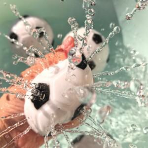 몽테조이 아기 목욕 장난감 스퀴징 볼 물 흡수 농구 축구 야구 럭비 스트레스 해소 어린이를 물놀이