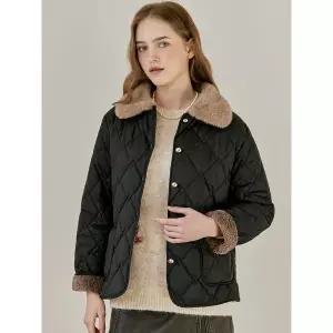 [르모하]페이크 퍼 카라 퀼티드 자켓 LC4PJK004_P412930139