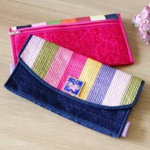 색동 비단 누빔 명절 용돈 미니 파우치 지갑 장지갑