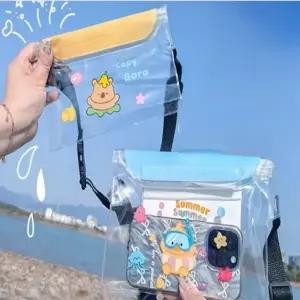 [사러왕]pvc 파우치 가방 방수팩 워터파크 수영장 물놀이 워터밤 핸드폰 방수파우치 터치방수팩