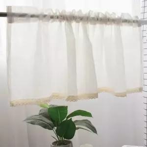 ( )린넨 레이스 바란스 커튼 숏 미니 부엌 선반가리개