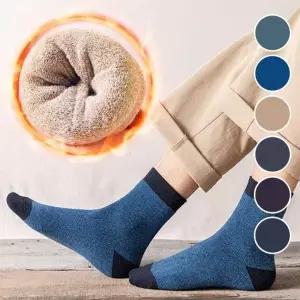 남성 크루 삭스 겨울 긴목 양말 방한 등산 골프 남자 스포츠 발목 패션 니트 기모