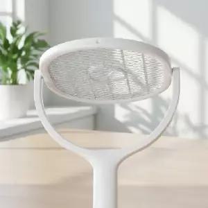 ( )각도조절 전기모기채 3800V 강력살충 파리채 가정용 캠핑용 벌레퇴치기