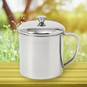 ( )캠핑용 뚜껑 스텐 머그컵 350ml 백패킹 등산 낚시 야외용 컵