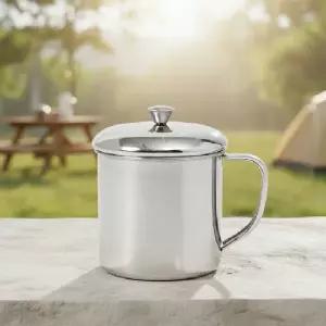 ( )대용량 900ml 캠핑용 304 스텐 라면그릇 뚜껑 포함 손잡이 머그컵