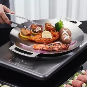 ( )캠핑용 스테인리스 그리들 33cm 대용량 고기 불판 가방 포함 세트