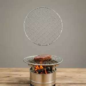 ( )304 스테인리스 원형 석쇠 15cm 캠핑용 고기 불판 그릴망