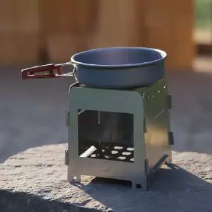 ( )휴대용 접이식 화목난로 17.5cm 5x17 미니 캠핑버너 조립형