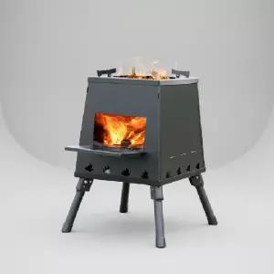 ( )접이식 불멍 화목난로 35x47cm 캠핑용 장작 난로 대형 화로대