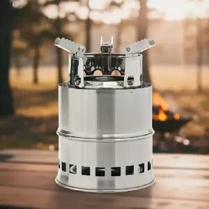 ( )스테인리스 2단 연소 화로대 접이식 불멍 스토브 휴대용 캠핑 난로