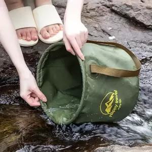 ( )캠핑 접이식 물통 20L 폴딩 대야 낚시 세차 바스켓 바켓 피크닉 여행