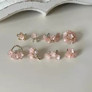 벚꽃 플라워 볼드 자개 꽃귀걸이