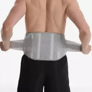 ( )힐링케어 이중고정허리보호대 이중압박허리보호대 지지대 운동 허리복대 XL 화이트