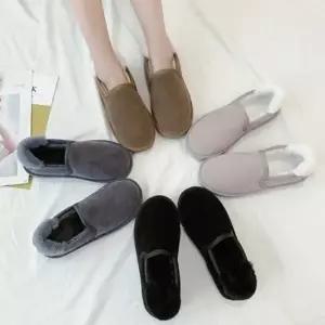 여성 털운동화 스웨이드 기모 뮬 슬립온 방한 숏부츠