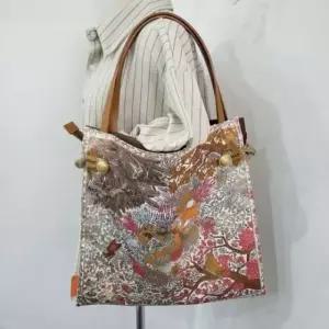 [애슬릿] 지퍼 에코백 여성 숄더 토트 예쁜 튼튼한 천가방