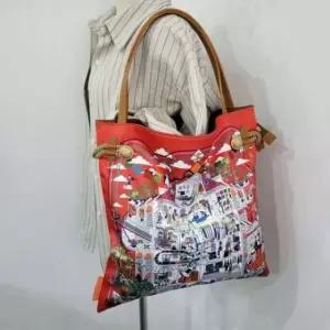 [애슬릿] 지퍼 에코백 여성 튼튼한 예쁜 여행 여름 천가방