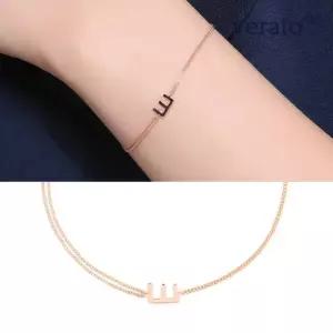 베라토 14K 싱글 이니셜 체인 알파벳 팔찌