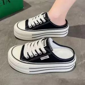 여성 키높이 뮬 스니커즈 슬리퍼 운동화 여름코디