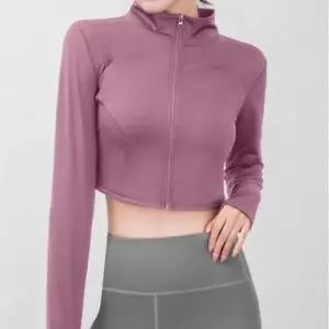 크롭 여자 집업 운동복 상의 복 필라테스복 긴팔