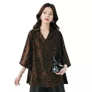 [NS홈쇼핑][밀리마일]컬렉트 호피 7부 블라우스[35773024]