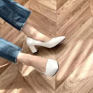 [라일리] Rly 펌프스 토오픈 키높이 미들힐 여성구두 구두 웨지