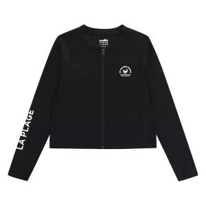 [소이]23M0154-38 블랙 크롭 래쉬가드 점퍼_SH