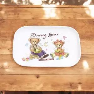 ( )미니접시 플라스틱사각접시 데니베어 캐릭터그릇