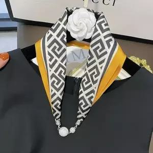 스카프 여성 모조실크 미니 자석 봄 목걸이형