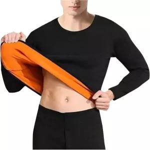 캄브카틀 남성용 보온 속옷 플리스 안감 겨울 따뜻한 내복 추운 날씨를 위한 베이스 레이어 상하 세트