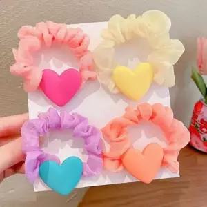 [DY] 데일리 포인트 하트 곱창밴드 미니 머리끈