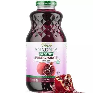 Pure Anatolia 유기농 석류 주스, 무설탕 함유, 코셔, USDA 인증 유기농, 글루텐 프리, 916.4ml(32온스) (6