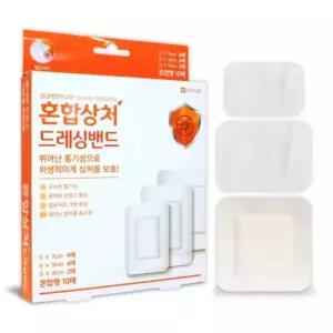 밴드골드 슈퍼포아 혼합상처 드레싱밴드 혼합형10매 일체형멸균드레싱