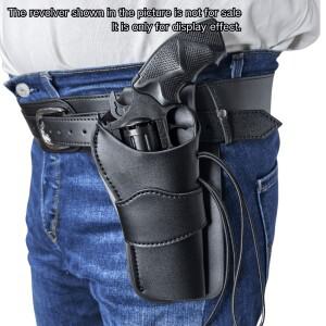 리볼버 홀스터 서바이벌 퀵 드로우 PU 가죽 소재 중세 복고풍 기어 허리 총