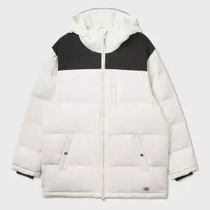 [매장정품] 디키즈 릴렉스드 컬러 블록 패딩 재킷 Snow White 2974391
