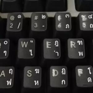 온라인 환영 태국 키보드 스티커 투명 흰색 노트북 PC용 화이트 레터링 모든 컴퓨터용