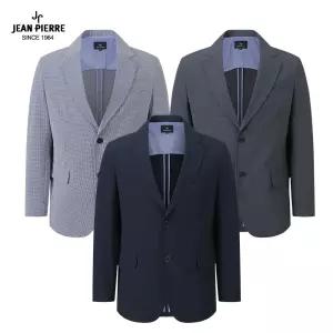 쟌피엘 남성 여름 자켓 체크 콤비 마이 카치온 시원한 남자 블레이저 캐주얼 정장 자켓 JP