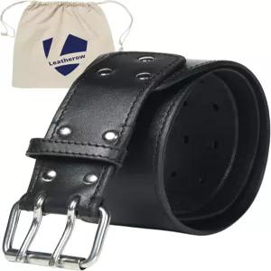 3인치 와이드 풀 그레인 가죽 공구 벨트 - 두꺼운 스티칭 및 보강 리벳이 있는 고강도 오일 태닝 구조 목수