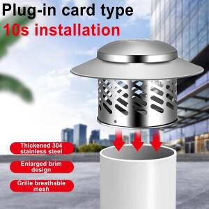 우산형 굴뚝 모자 덕트 파이프 빗물 덮개 방수 커버  공기 배출 캡 지붕 후드 PVC