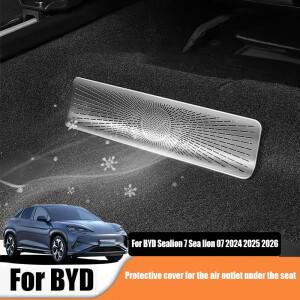 BYD 호환 시리온 7 (Sea Lion 07) EV 2024 시트 아래 에어벤트 보호 커버용 스테인리스 스틸 소재